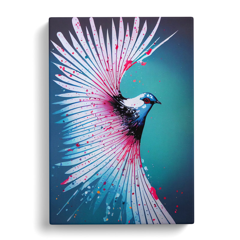 Dove Bird Splatter Vol.1 - Wrapped Canvas, 50cm H x 35cm W x 3cm D
