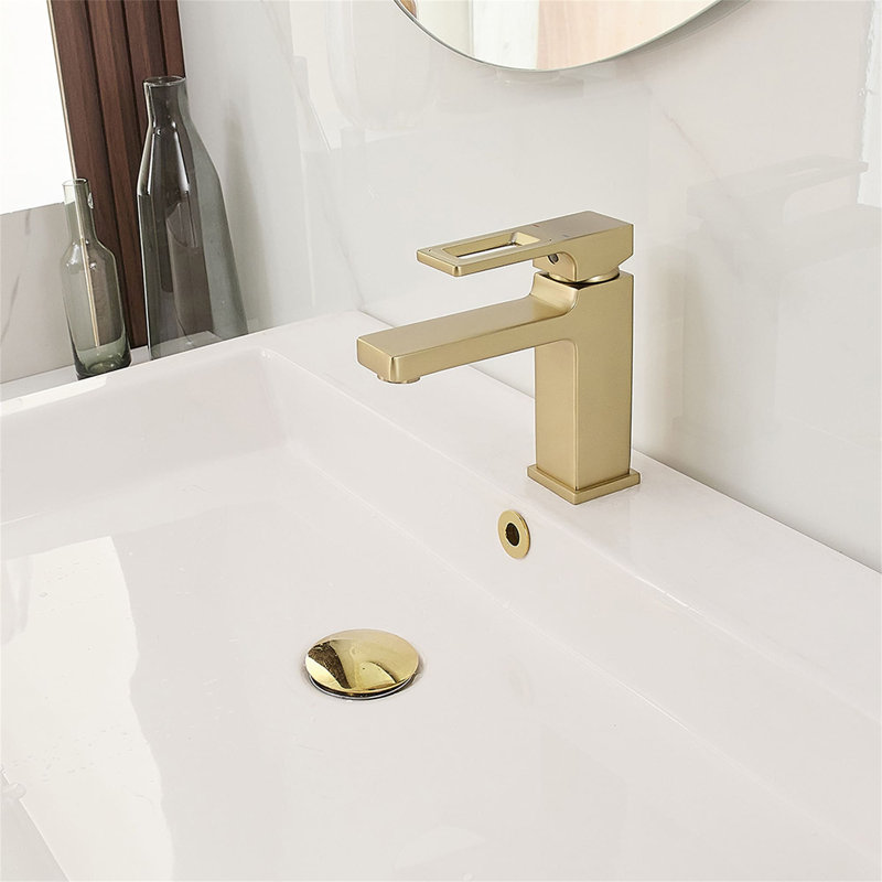 Single Hole Bathroom Faucet With Drain Assembly Single Handle Bathroom Sink Faucets Brass Deck Mount Bathroom Basin Mixer Taps