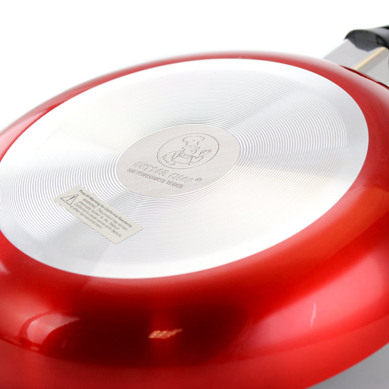 Red Aluminum Non-Stick 7-Piece Cookware Set