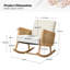 Annehild Rocking Upholstery Accent Chair with Rattan Arms-1816608279