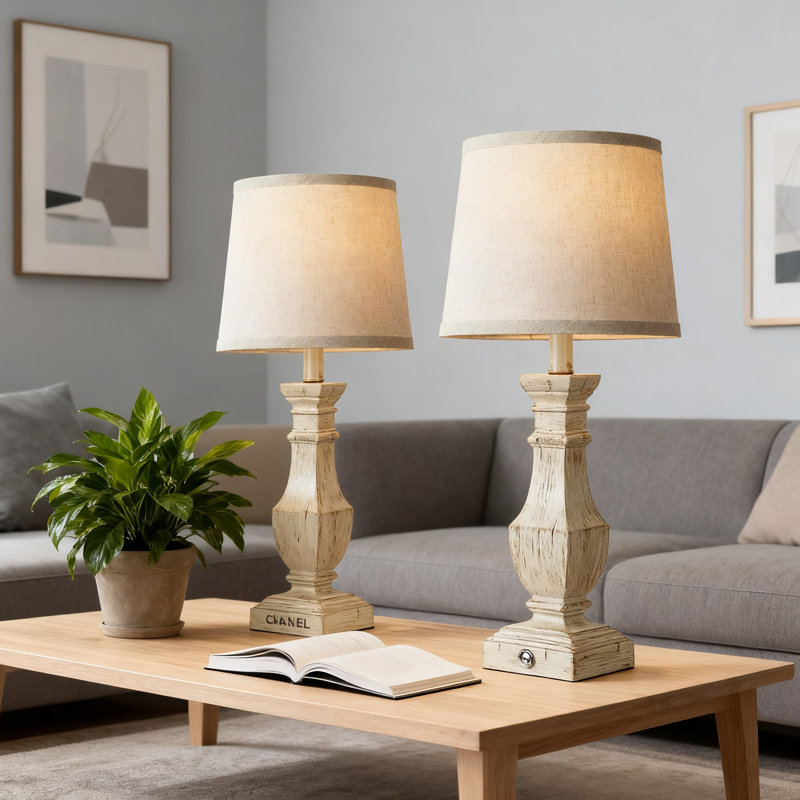 Ensemble de 2 lampes de table à intensité variable, lampes de chevet à contrôle tactile avec ampoules incluses, éclairage de table de chevet pour le salon et la chambre à coucher