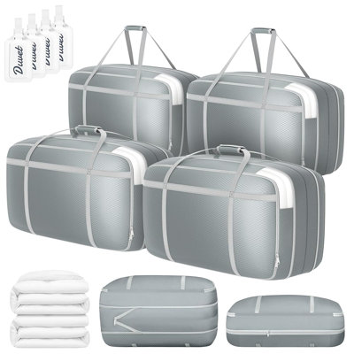 Grand sac de rangement pour couette avec poignées, 100 L, lavable.