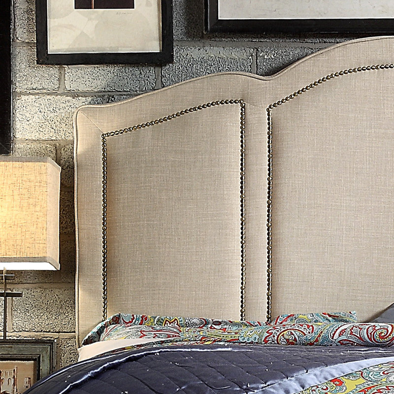 Grand lit tapissier standard Borkowski, Tissu - Beige