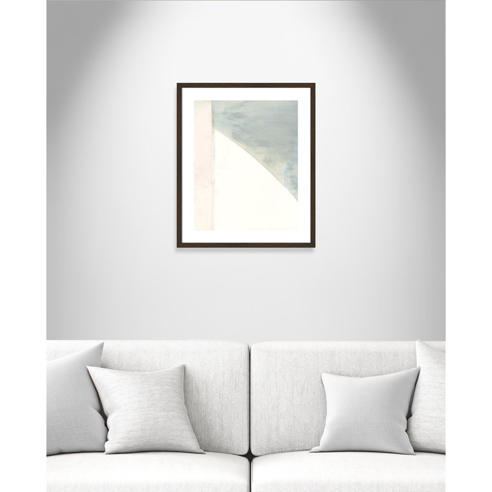 In Neutral I - Painting Print, 25.5" H x 21.5" W x 0.75" D, Walnut Wood Framed Paper
