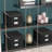 Large Linen Hanging Office Document Storage Box with Lid - Black, Collapsible Filing & Storage Boxes