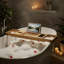 Plateau de baignoire en bambou Lavish Home - Serviteur de bain en bois avec support pour livre, téléphone ou tablette, porte-gobelet et côtés allongés pour accessoires de salle de bain