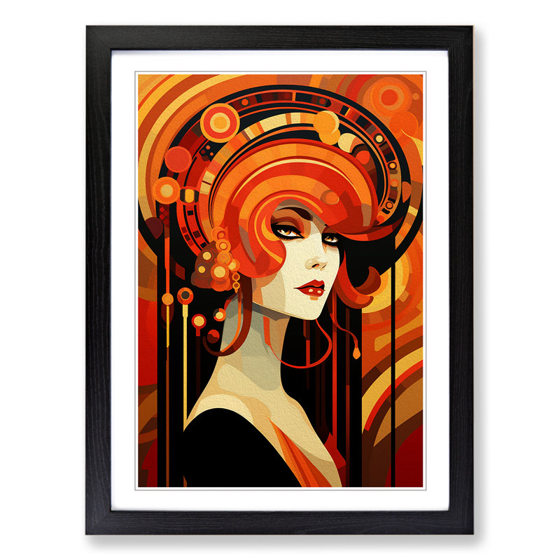 Single Picture Frame Print on Wood, 34cm H x 25cm W, Black Framed