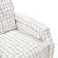 Fauteuil à mouvement automatique, sens de la mode transitionnel, motif écossais noir, base en bois massif, rembourrage en mousse sur les ressorts ensachés, coussins de dossier et de siège attachés, pieds exposés, conception à pression, charge de 300 lb,