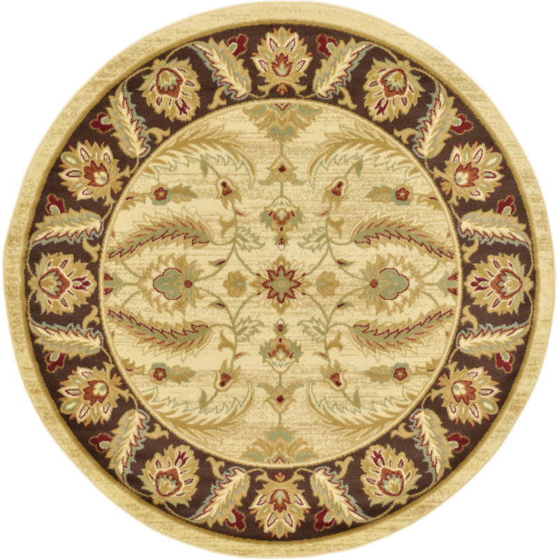 Niles Floral Indoor Rug, Round 6'1"