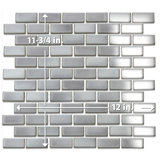 Hudson Subway White 11-3/4" x 12" Porcelain Mosaic Tile