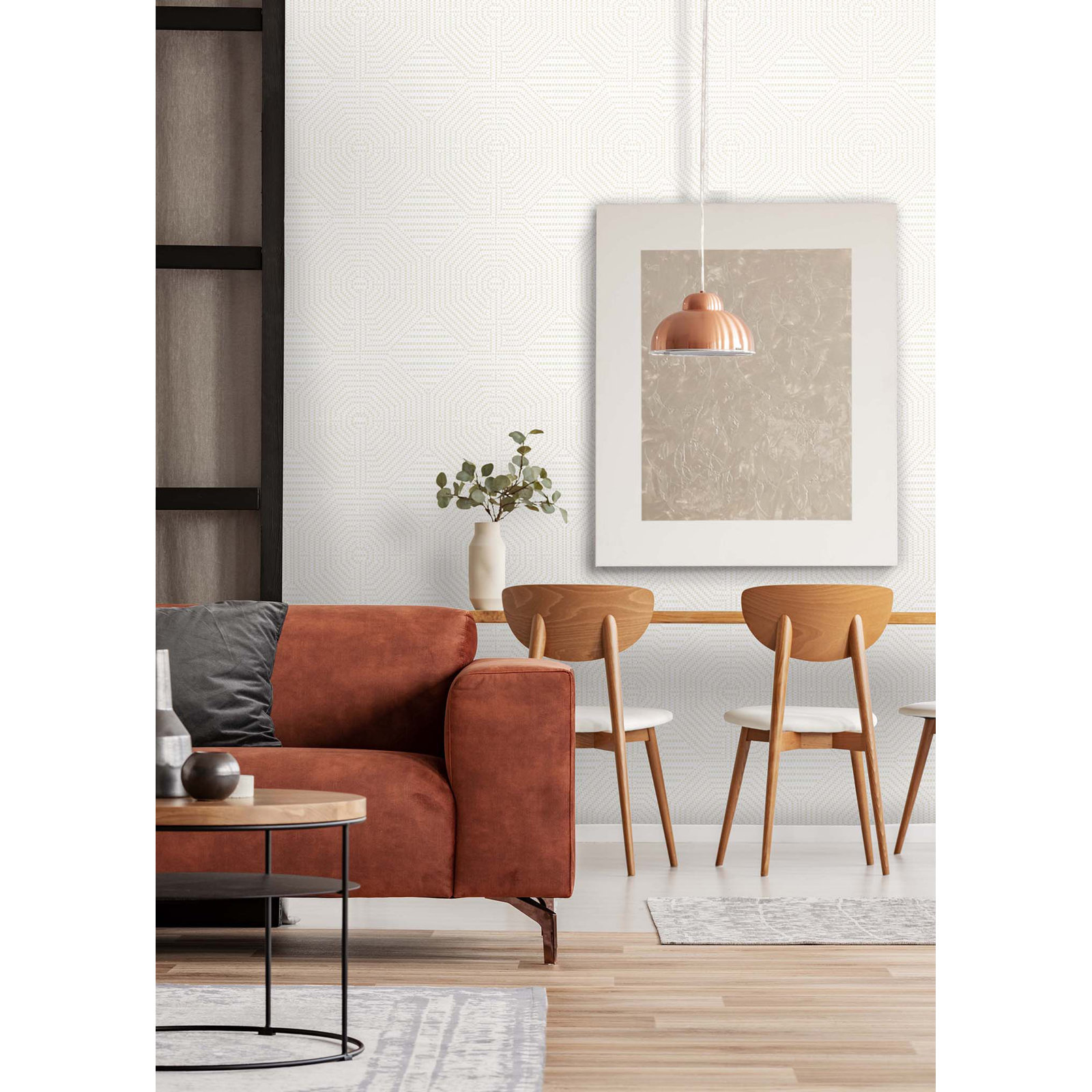 Geometric Peel & Stick Wallpaper Roll, Cream