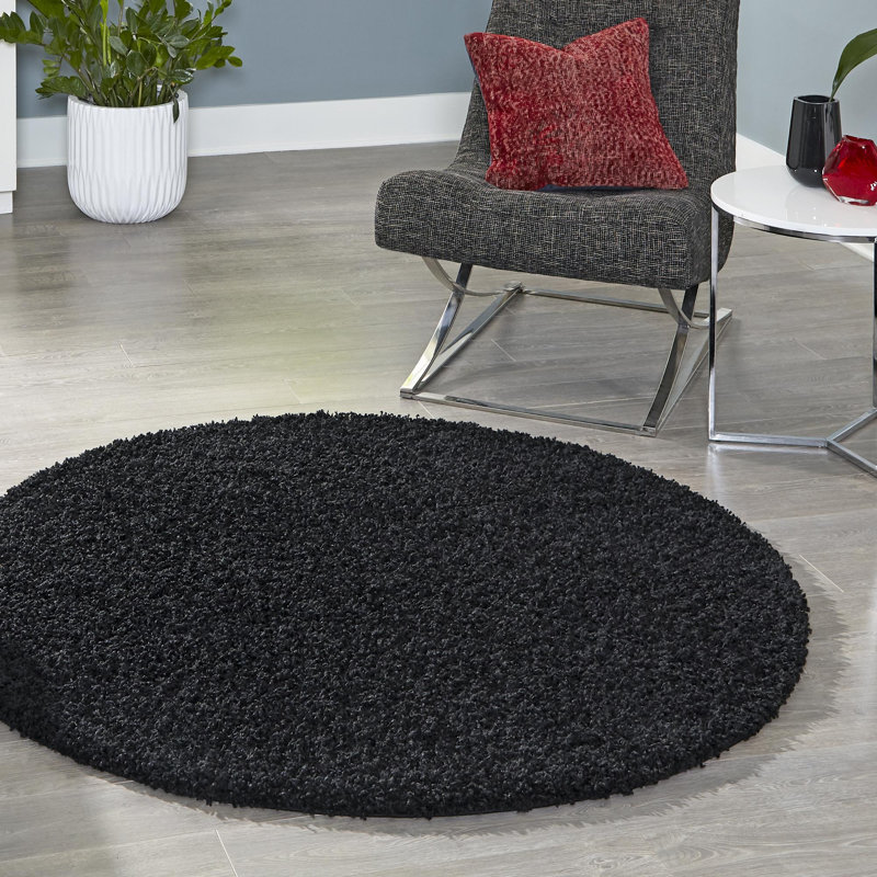 Tapis noir Renesha, Rond 4 pi