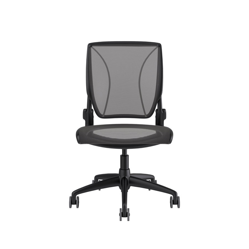 World Mesh Task Chair, Black, Adjustable, Black