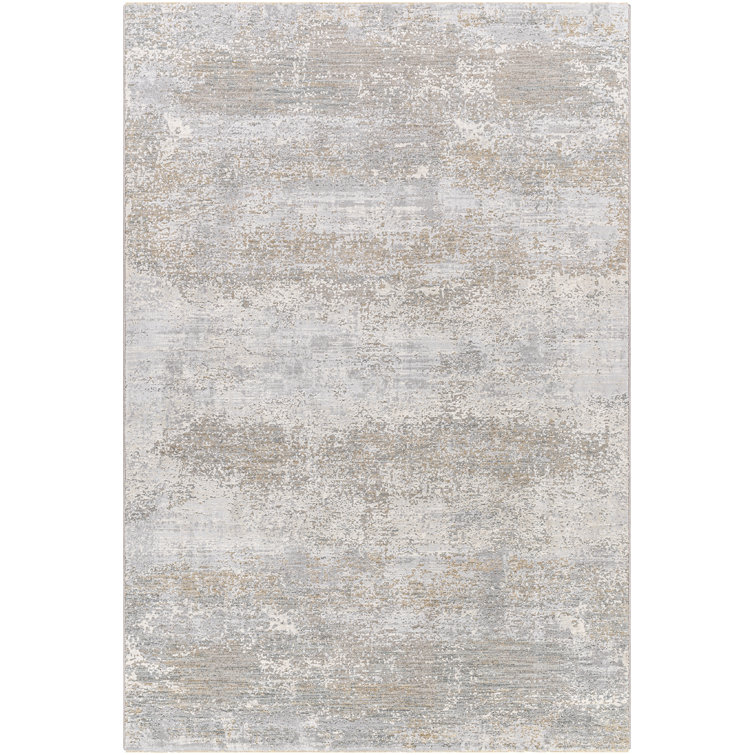 Avia Machine Woven Polyester/Polypropylene Area Rug in Gray/Beige