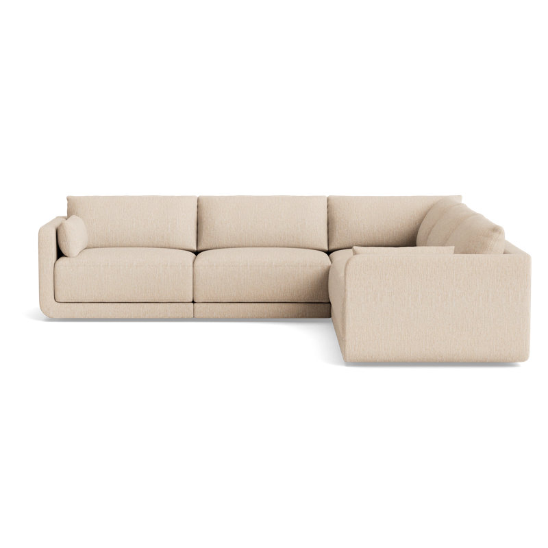 Eva Modular Sectional, Plush Woven - Tan