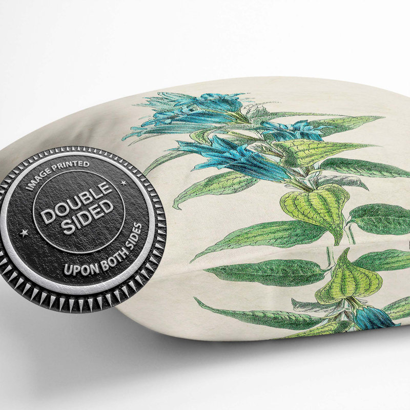 Floral Square Throw Cushion, 55cm H x 55cm W x 20cm D