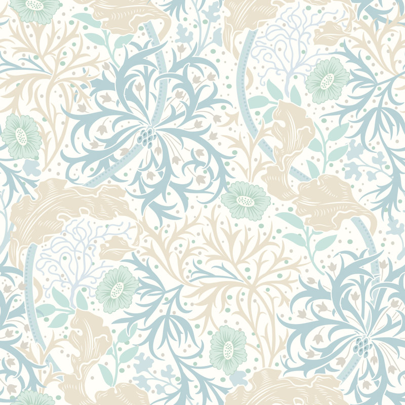 Padstow 10m x 50cm Wallpaper Roll, Soft Blue