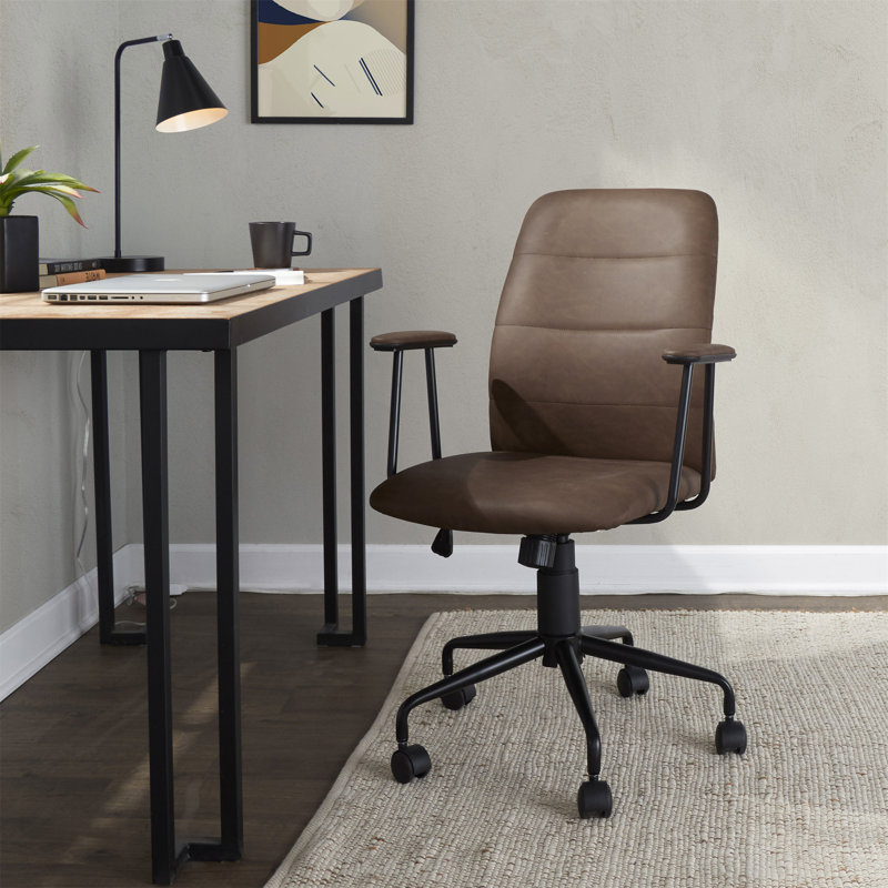 Chaise de bureau en similicuir espresso, Espresso