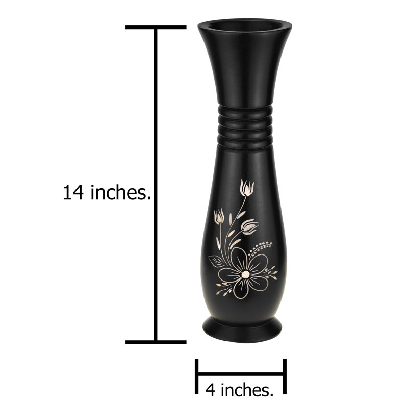 Vase en bois de manguier 14 po