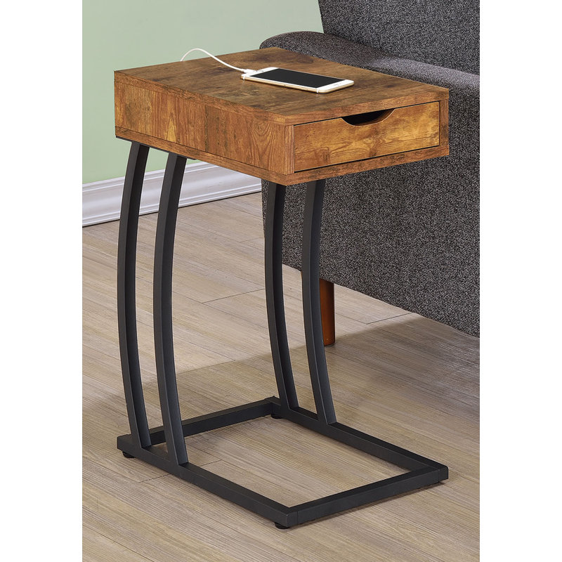 Studer Accent Table with Power Outlet, Antique Nutmeg
