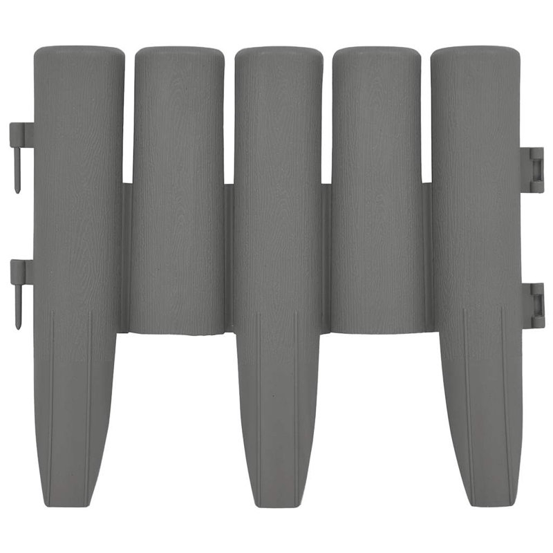 Arik 23.5cm H x 28.4cm W Plastic Lawn Edging, Grey