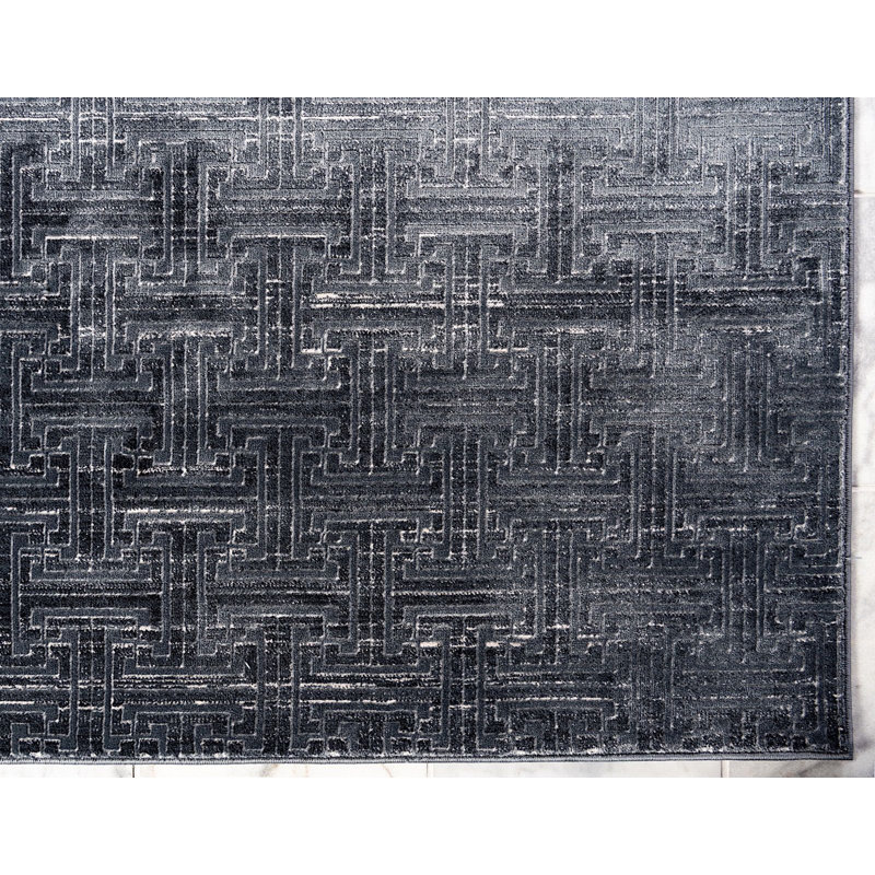 Abstract Indoor / Outdoor Rug, Rectangle 4' x 6'