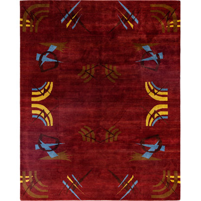 Overdyed One-of-a-Kind 8' 1" X 10' 1" Hand Knotted Area Rug