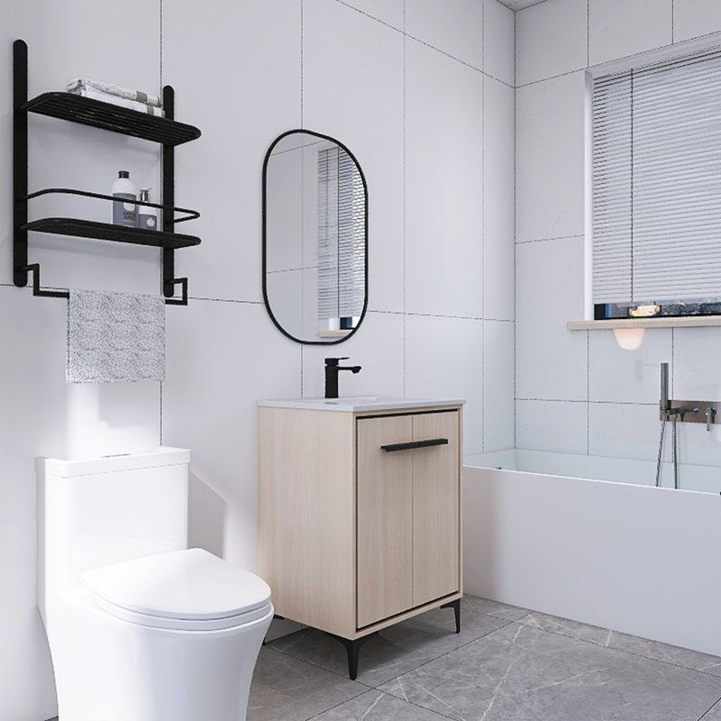 Ensemble de meuble-lavabo simple 24 po avec plateau Holiman