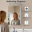 Armoire à pharmacie de salle de bain sans miroir avec miroir, montage encastré ou en surface, tablettes réglables en verre trempé, rangement grande capacité, porte réversible, argenté l 20 po x H 28 po-428814979-428815006
