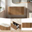 Armoire de salle de bain murale moderne 30 po avec 1 tiroir, meuble-lavabo en pierre frittée beige et armoire en bois brun, sans lavabo inclus