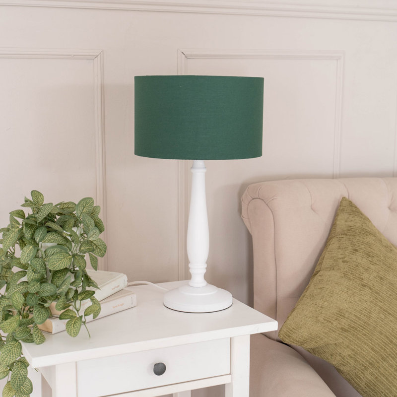 Annum Wood Table Lamp, No, Green, White