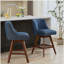 Tabouret de bar, siège de 26 pouces de hauteur, ensemble 2 pièces, tissu bleu
