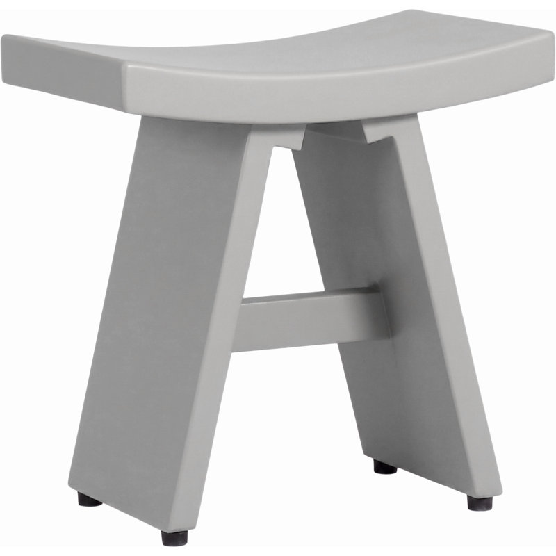 Banc décoratif en bois gris 18 po Asia, Gris