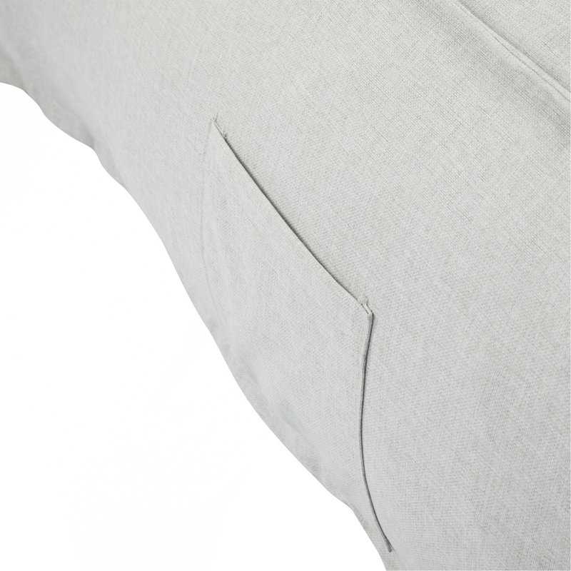 Perry Outdoor Bean Bag Lounge Chair, Light Gray