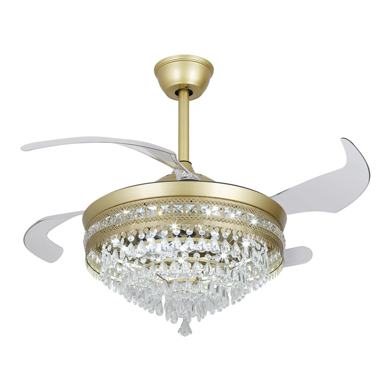 Ventilateur de plafond encastré moderne de 42 pouces avec télécommande