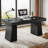 55” Extra-Large Modern Executive Desk - Sturdy Double Pedestal Base Home Office/Gaming/Study Workstation-2105272436-2086313523