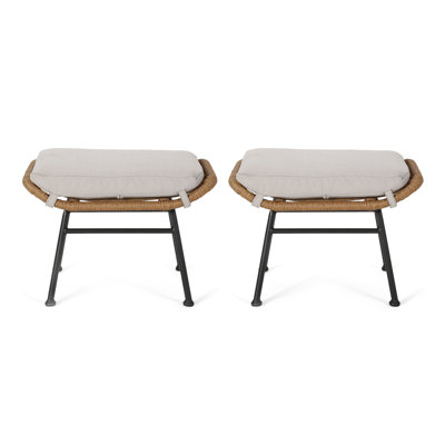 Outdoor With Cushions - Beige/Brown, Steel Construction, , Versatile, Assembly Included Modern Seat Beige And Brown, Steel, Water- Cushioned, Versatile Relaxation Feature