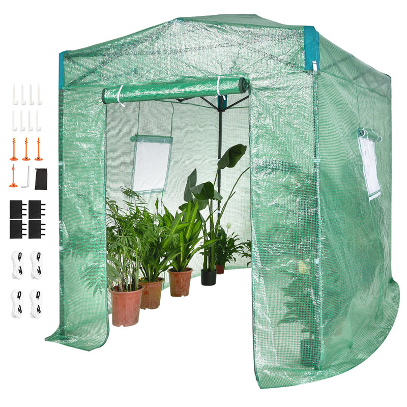 97.6" W x 71.6" D Hobby Greenhouse