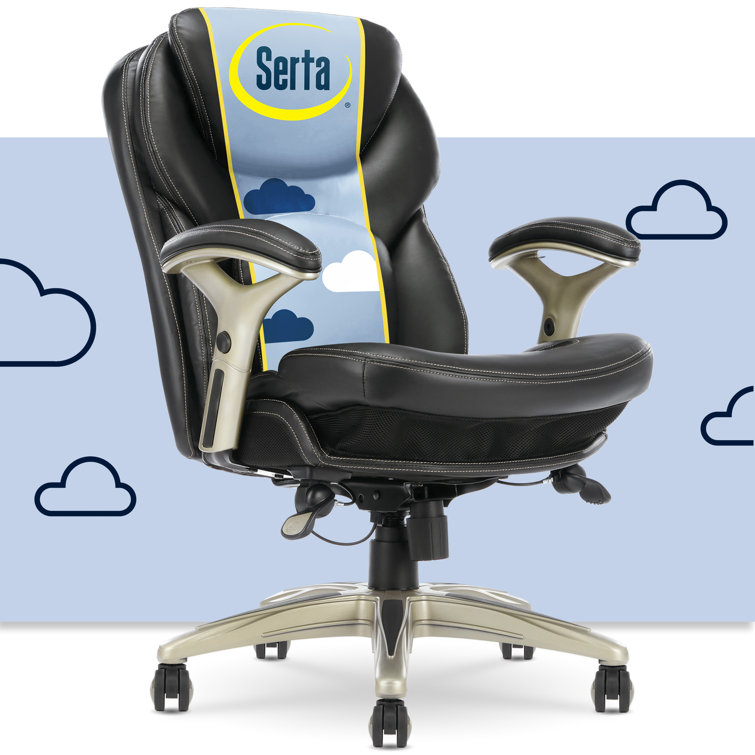 Serta Claremont Ergonomic Executive Office Chair with Back in Motion Technology and Lumbar Support