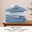 Ensemble d'édredon pour lit simple - ensemble de literie simple 5 pièces bleu grisâtre pour toutes les saisons, lit de style bohème contrastant dans un sac avec édredon, draps, taie d'oreiller et taie décorative-105522624-110364983