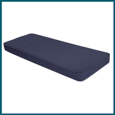 3" H Custom Bay Window Bench/Window Seat Cushion, 75D High-Resilience Foam, Indoor/Outdoor Use by Hokku Designs