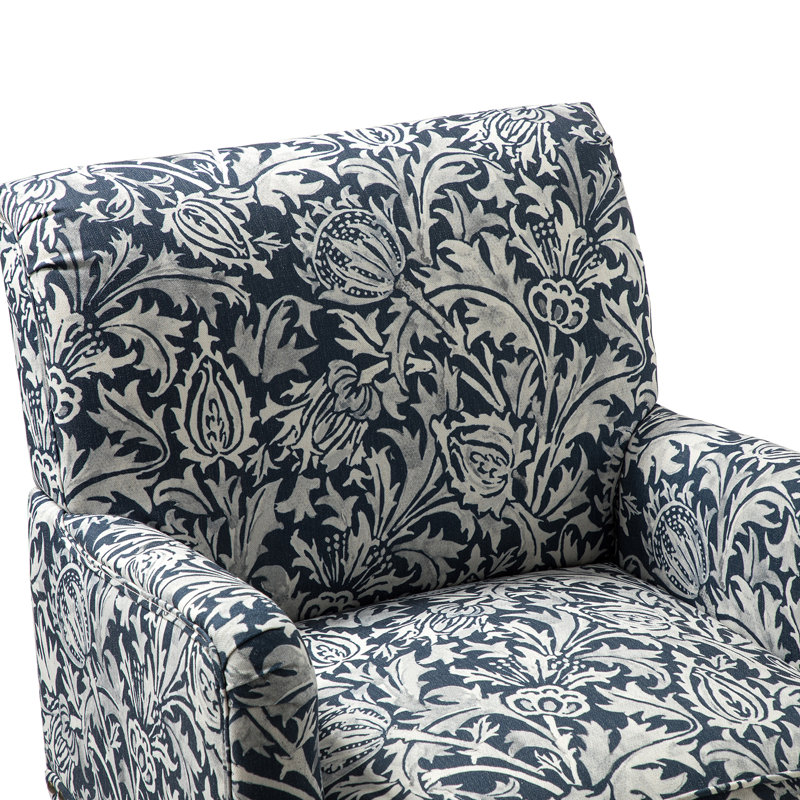 Fauteuil en polyester Anacelis, Mélange de polyester bleu marine