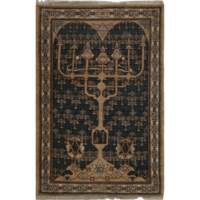 Antique One-of-a-Kind Rectangle 3'3" X 5'3" Hand Knotted Area Rug