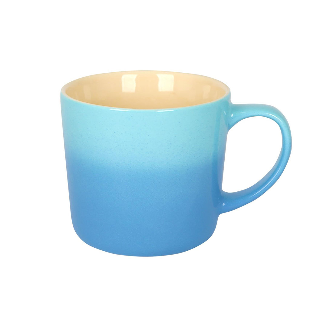B&Q -  330Ml Ombre Coffee MugBlueGlazed New Bone China Tea Mug Vegan Friendly Stoneware Ceramic Cup - Image 4