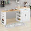 Tiroirs cachés, armoire double et tablettes ouvertes - souper, bar et salon de thé