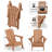  Folding Adirondack Chair Weather-Resistant HDPE Outdoor Fire Pit Chair With 2 Cup Holder-88677740