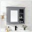 Armoire à pharmacie murale à miroir 3 tablettes ouvertes-121088128