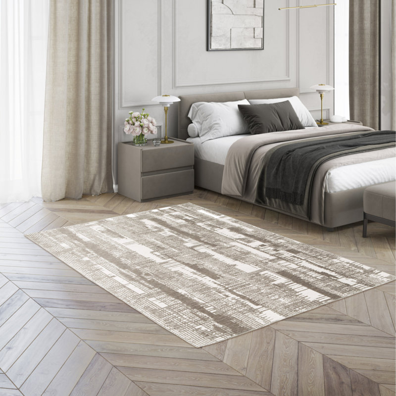 Olmitz Machine Woven Grey Rug, Rectangle 160 x 230cm