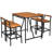 Nigel Wicker Patio Dining Set with Square Table-1719516671