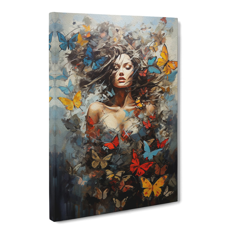 Butterfly Contemporary No.2 - Wrapped Canvas, 50cm H x 35cm W x 3cm D